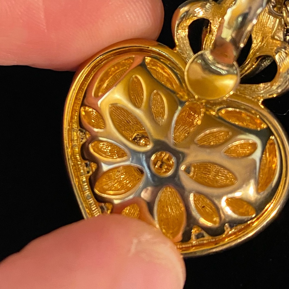 Vintage Nolan Miller Heart Pendant Necklace - Picture 6 of 17